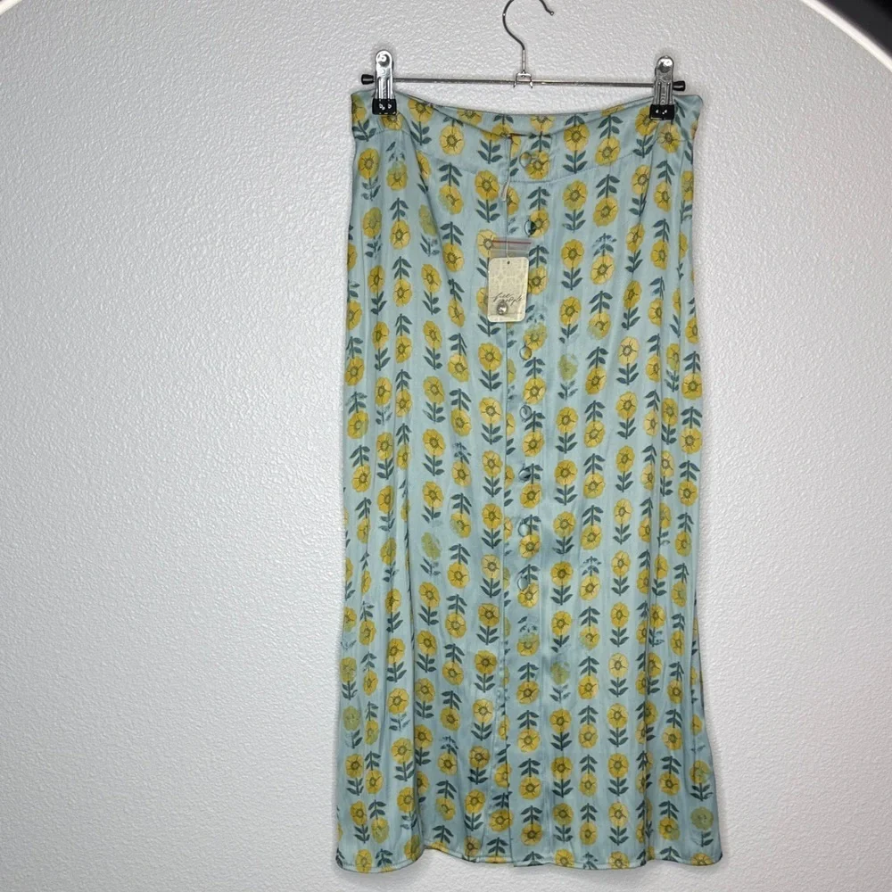 Free People Analise Printed Midi Skirt Floral NWT